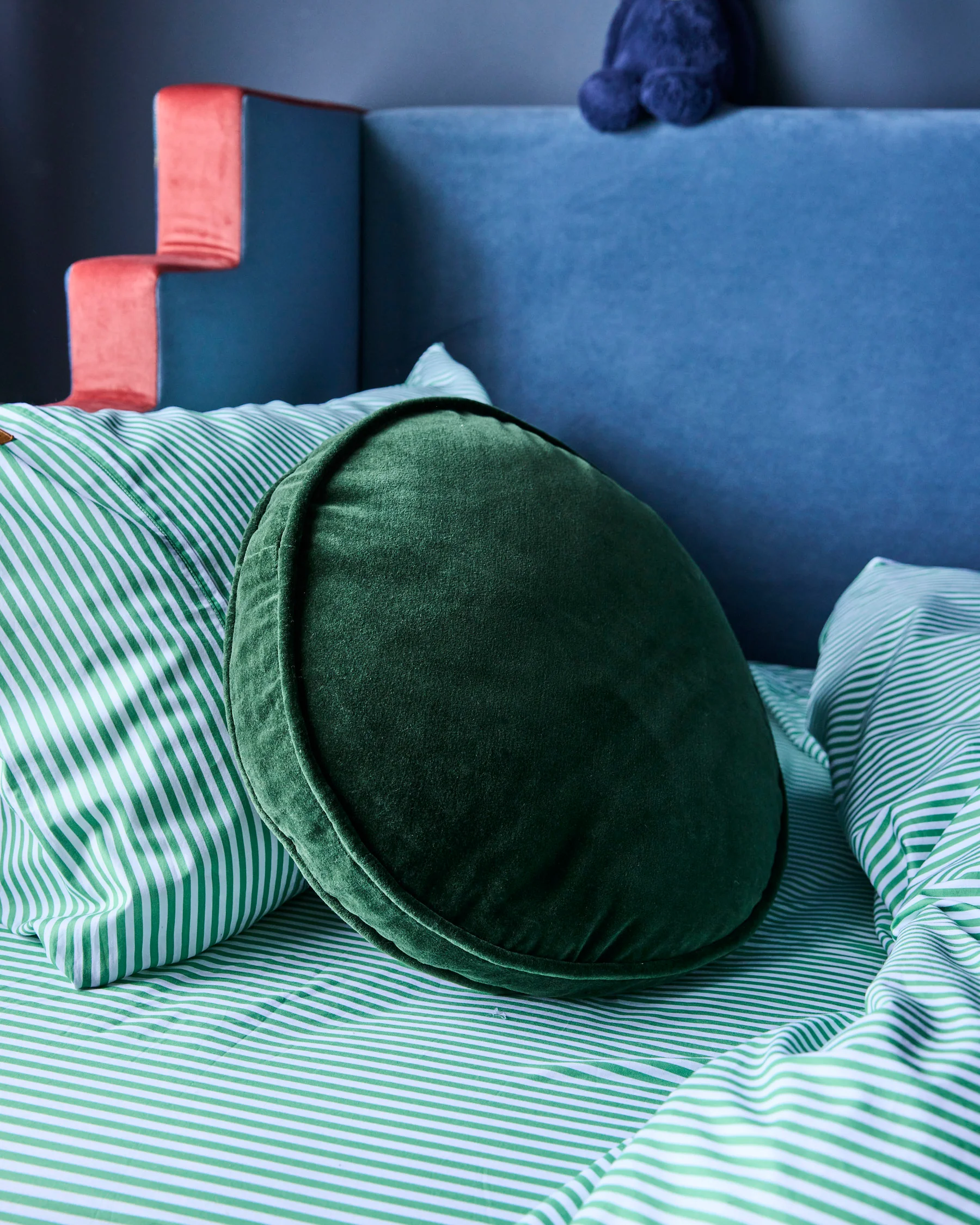 Tarragon Stripe Organic Cotton Fitted Sheet - Image 2