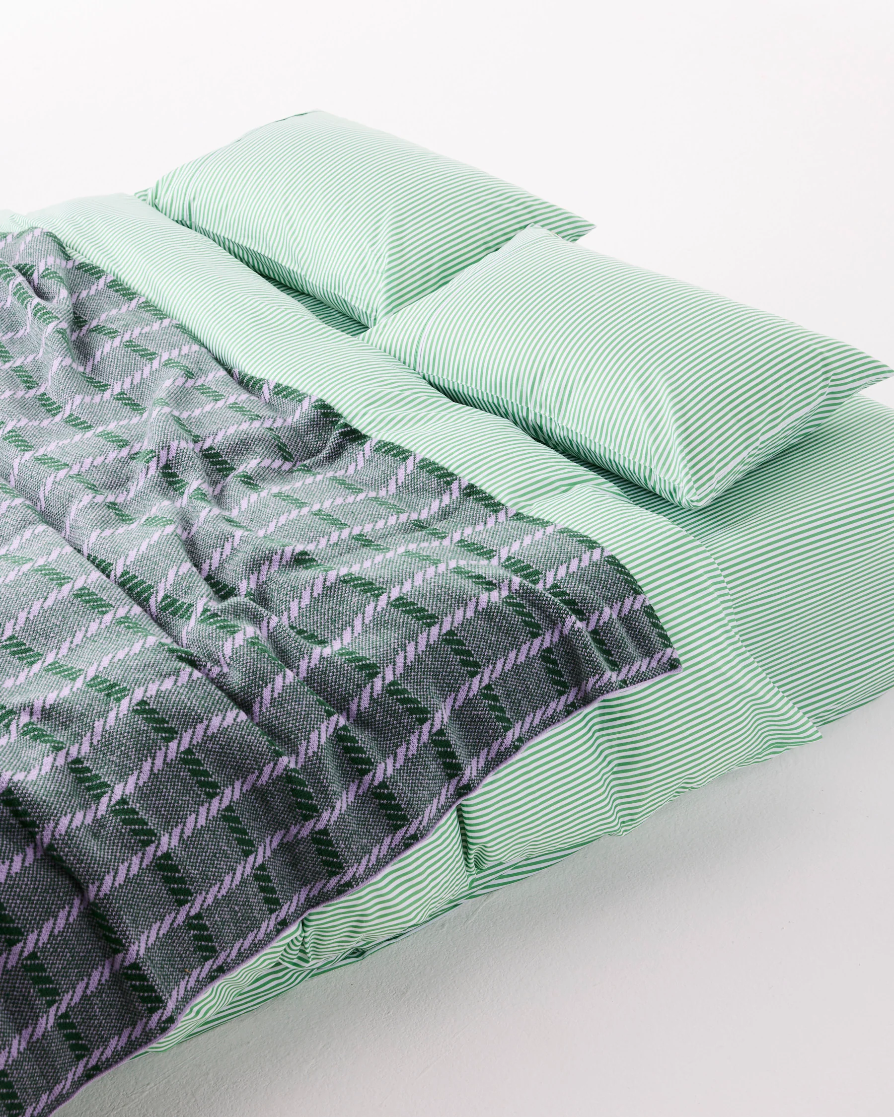 Tarragon Stripe Organic Cotton Fitted Sheet - Image 7