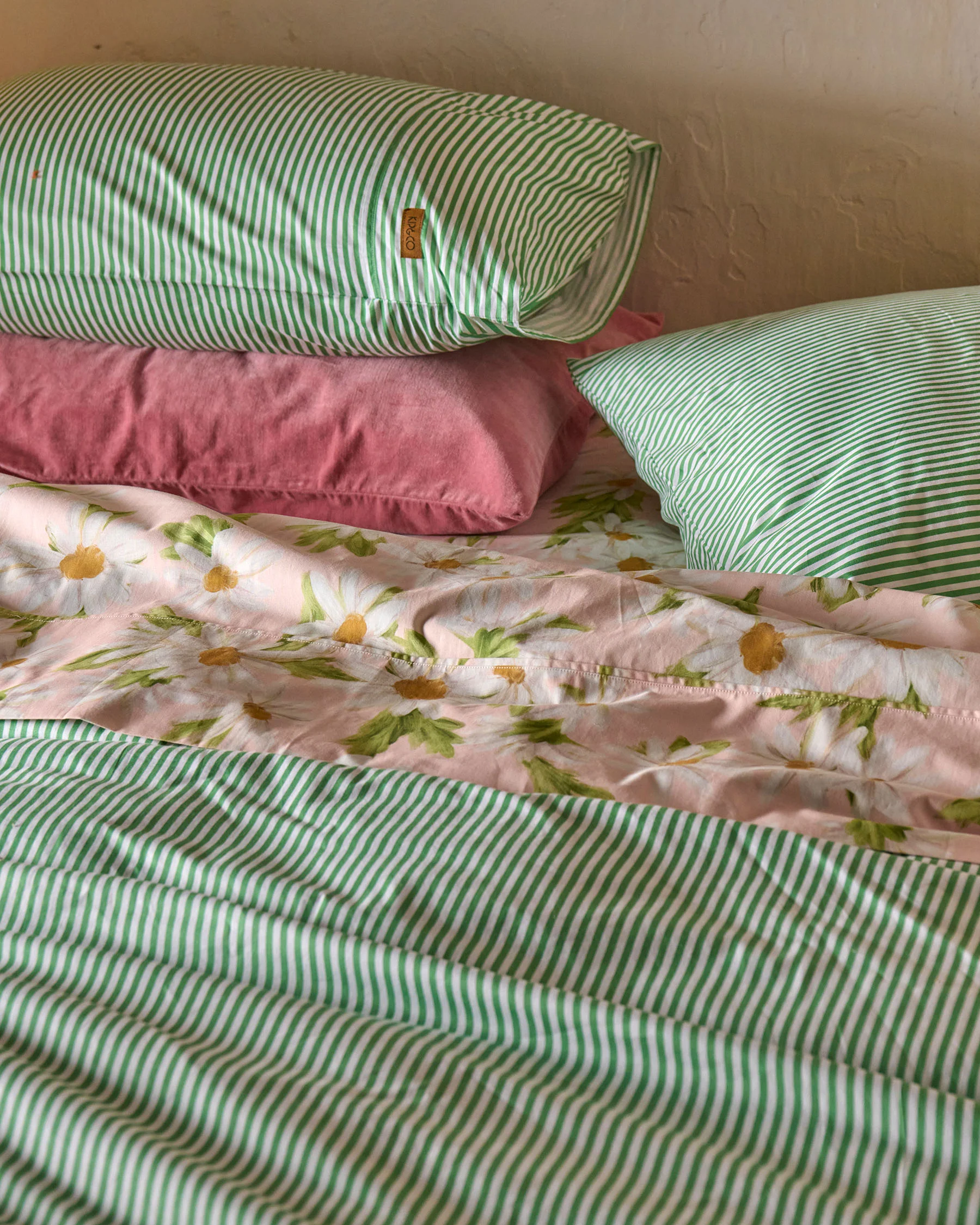 Tarragon Stripe Organic Cotton Pillowcases - Image 3
