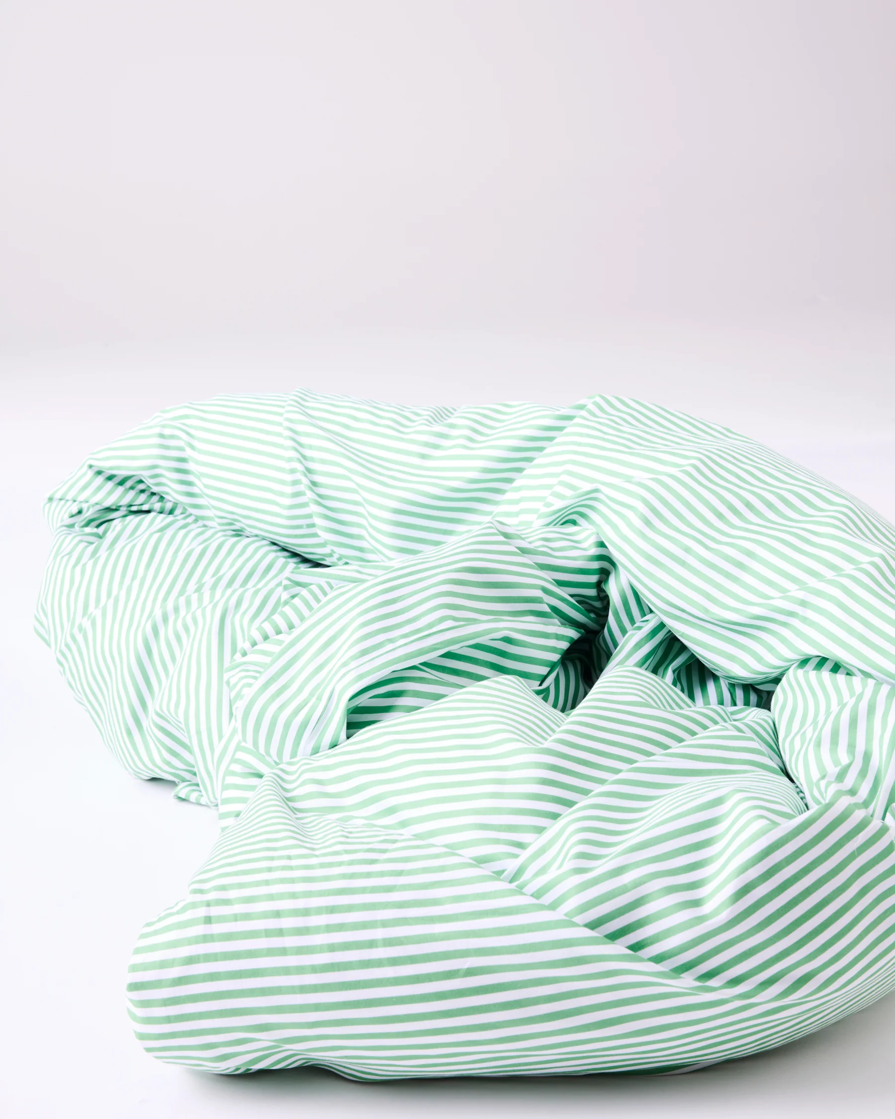 Tarragon Stripe Organic Cotton Quilt Cover - Image 9