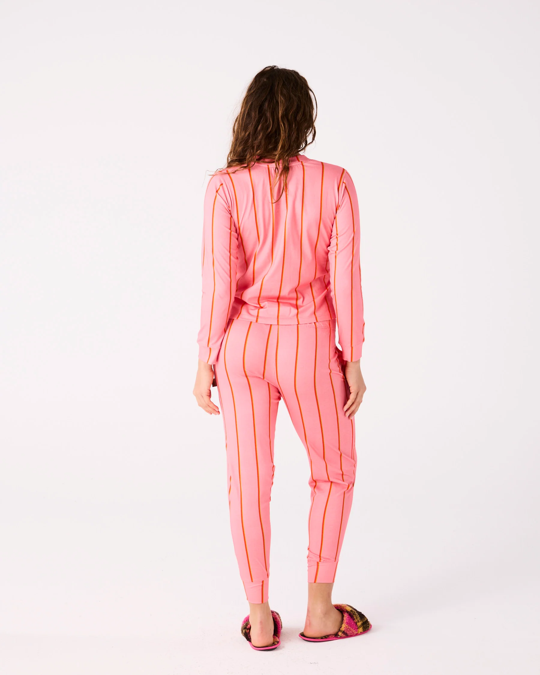 Wategos Soiree Stripe Adult Organic Cotton Long Sleeve Pyjama Top & Slouch Pant Set - Image 6