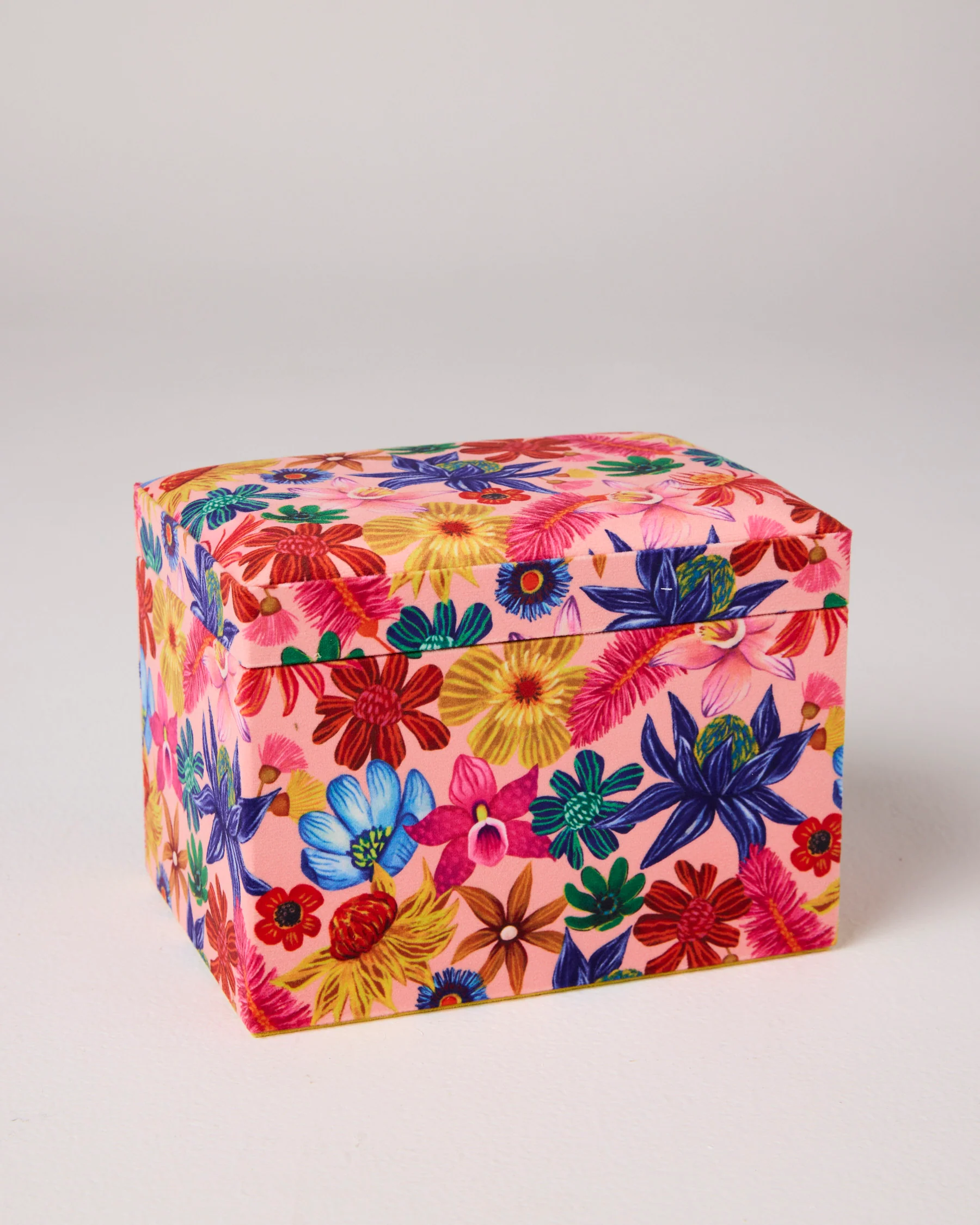 Wild Flowers In Bloom Velvet Jewellery Box Large - Image 3