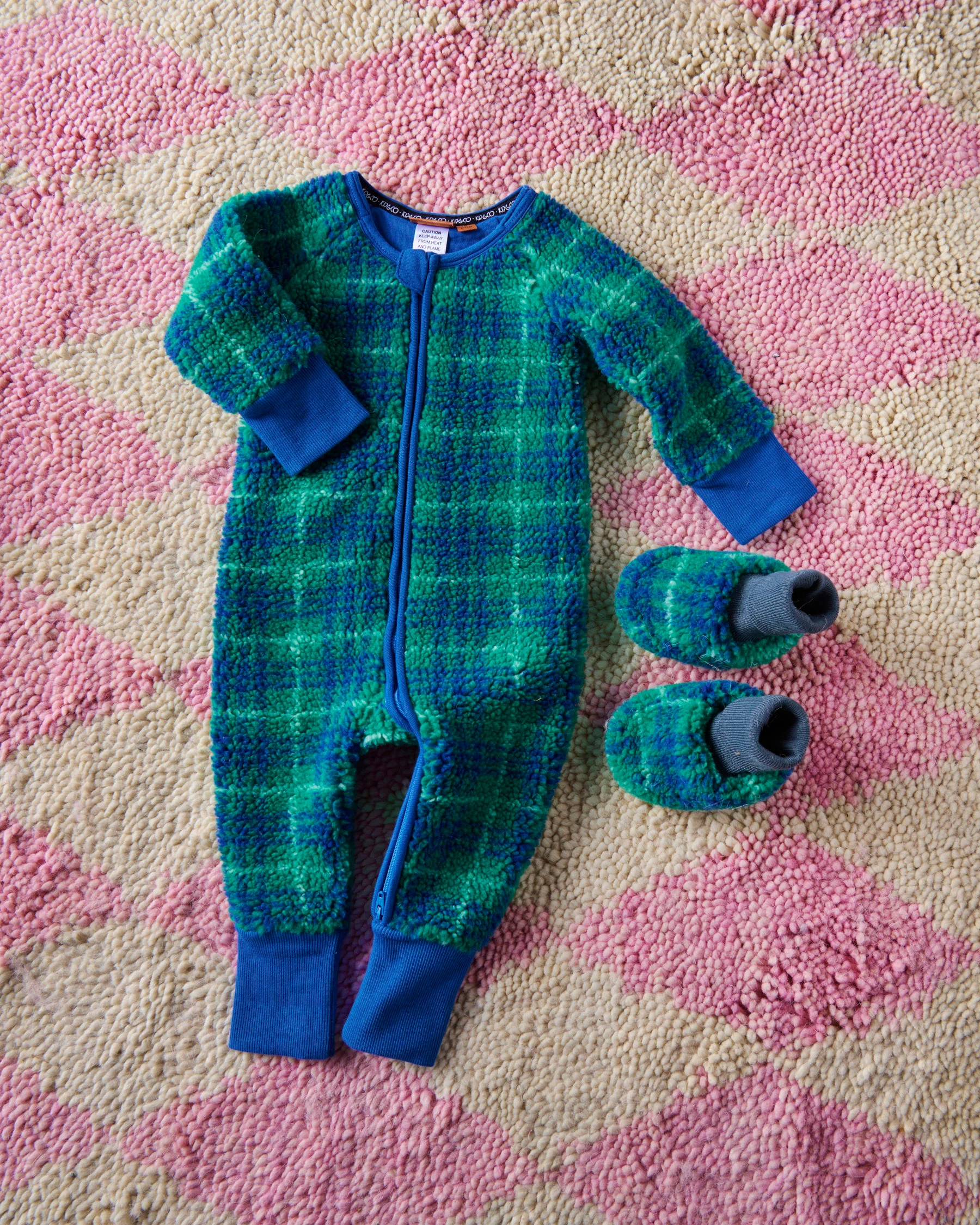 Wilderness Tartan Sherpa Baby Booties - Image 3