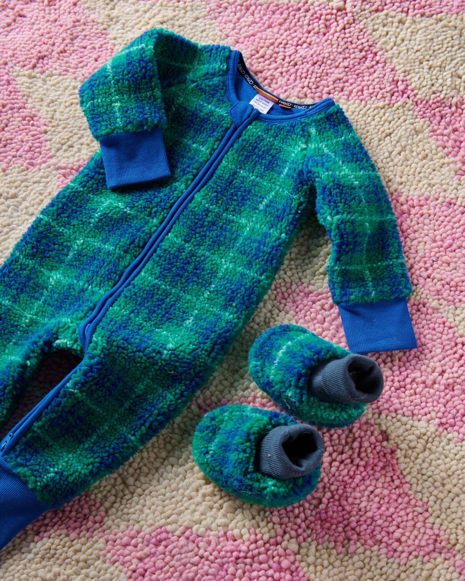 Wilderness Tartan Sherpa Baby Booties - Image 4