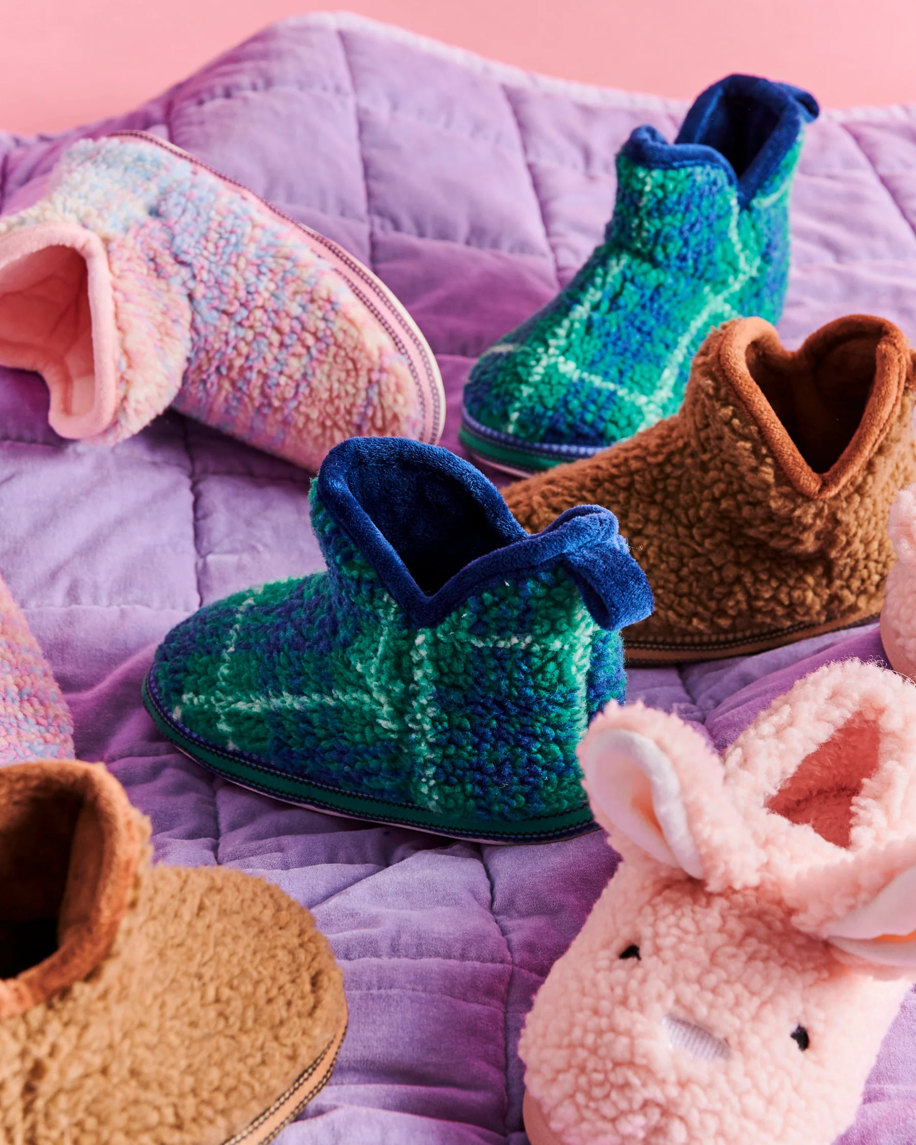 Wilderness Tartan Sherpa Kids Ankle Boot - Image 3