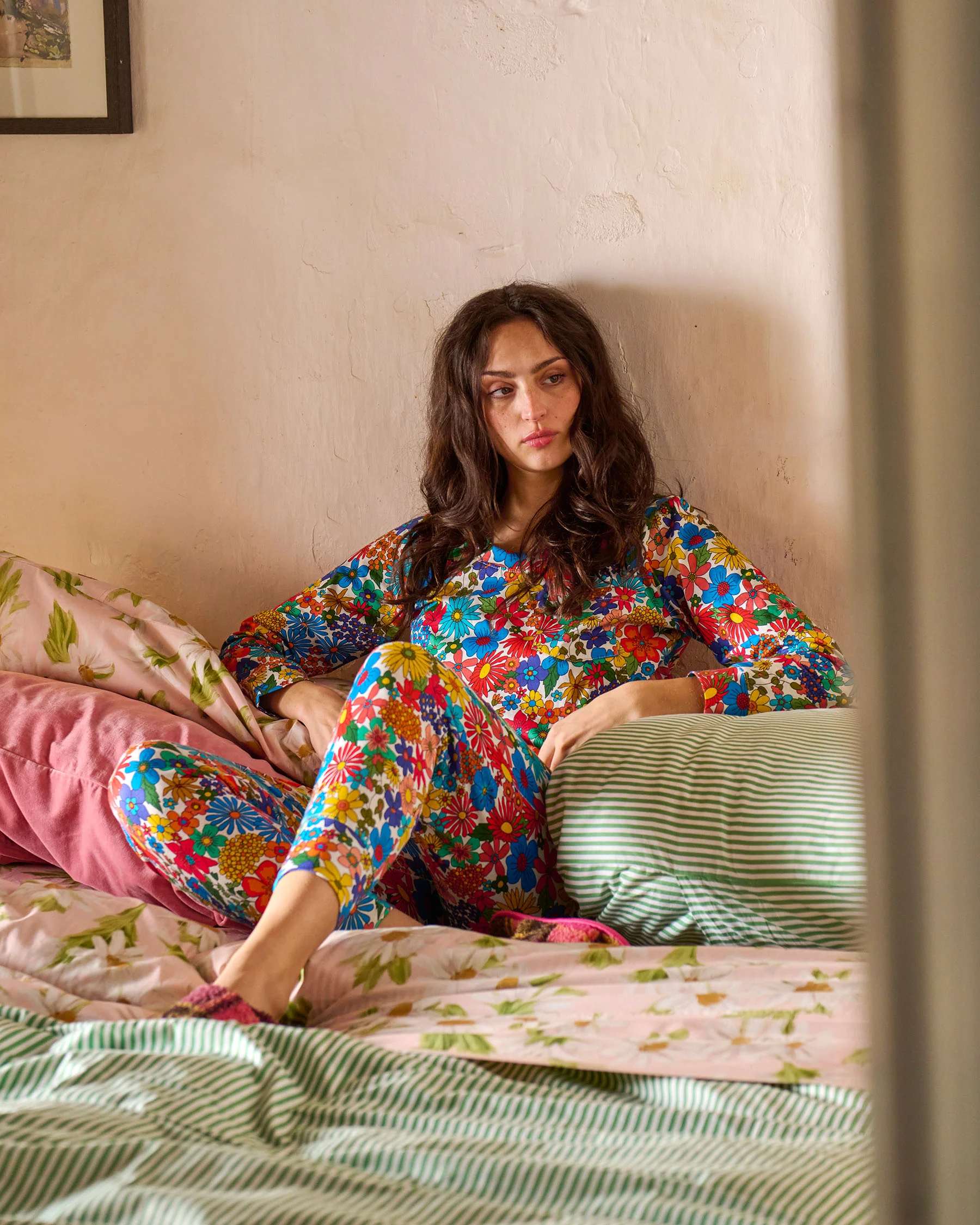 Winter Fields Adult Organic Cotton Long Sleeve Pyjama Top & Slouch Pant Set - Image 2