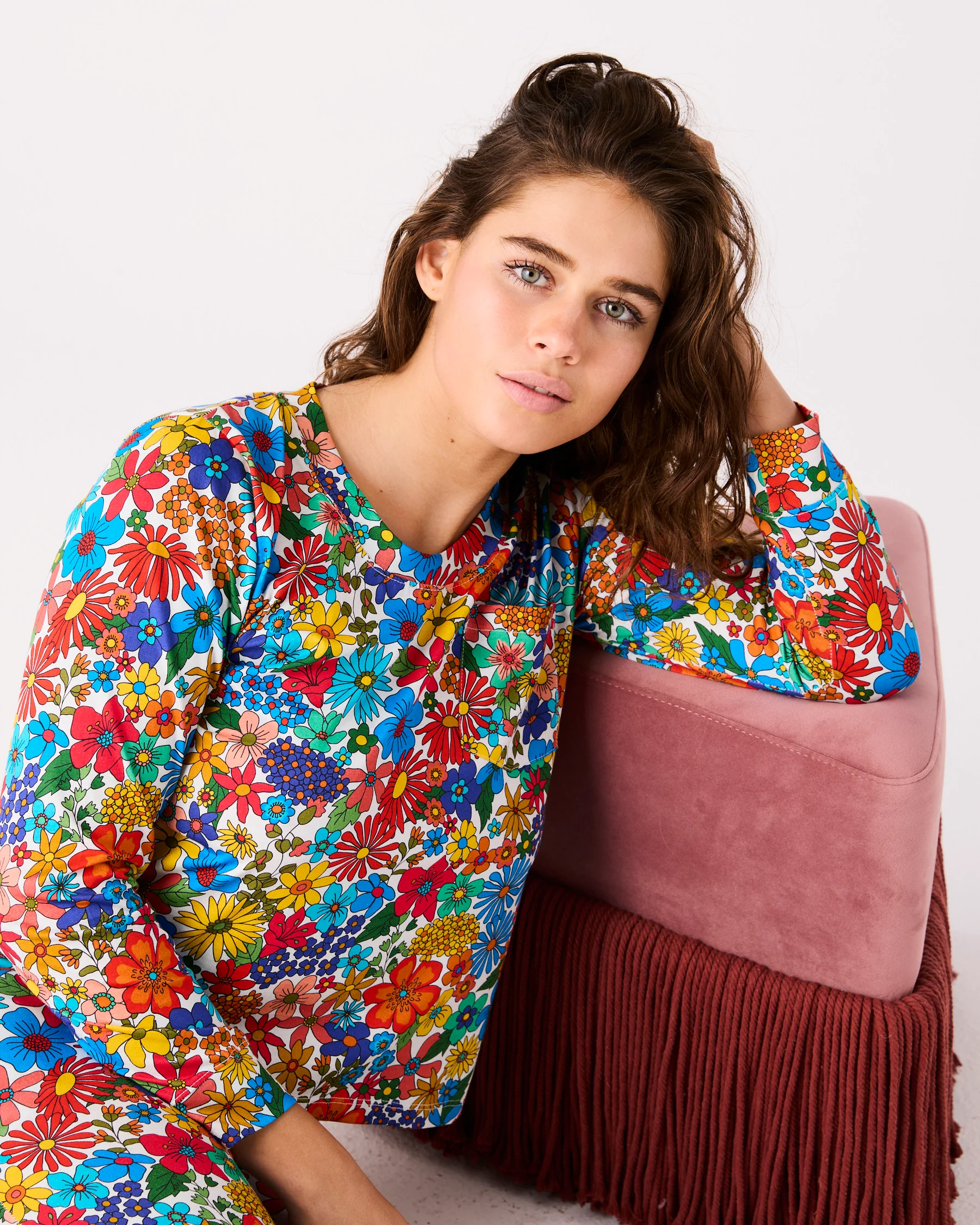 Winter Fields Adult Organic Cotton Long Sleeve Pyjama Top & Slouch Pant Set - Image 8