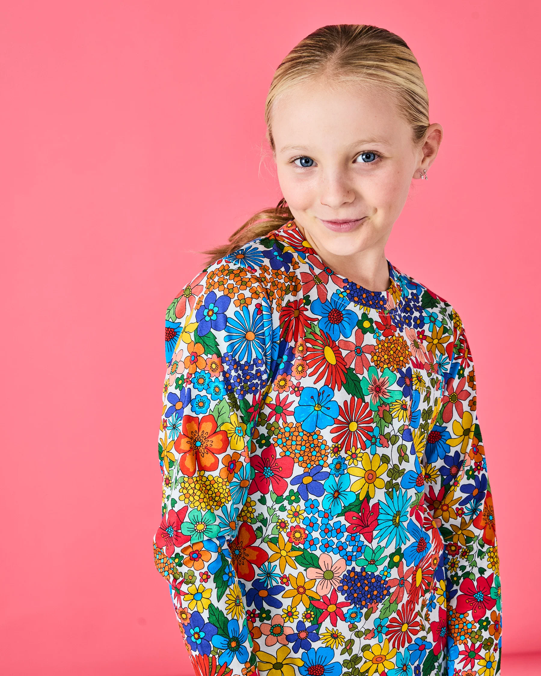 Winter Fields Kids Organic Cotton Long Sleeve Nightie - Image 3