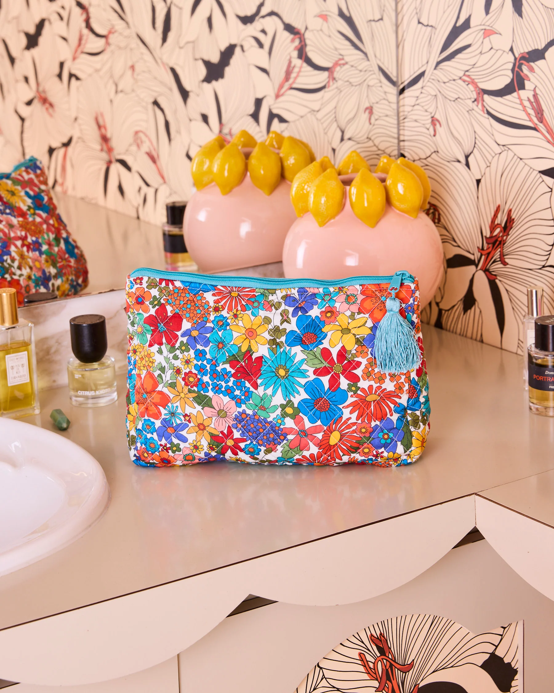 Winter Fields Quilted Cotton Toiletry Purse - Image 2