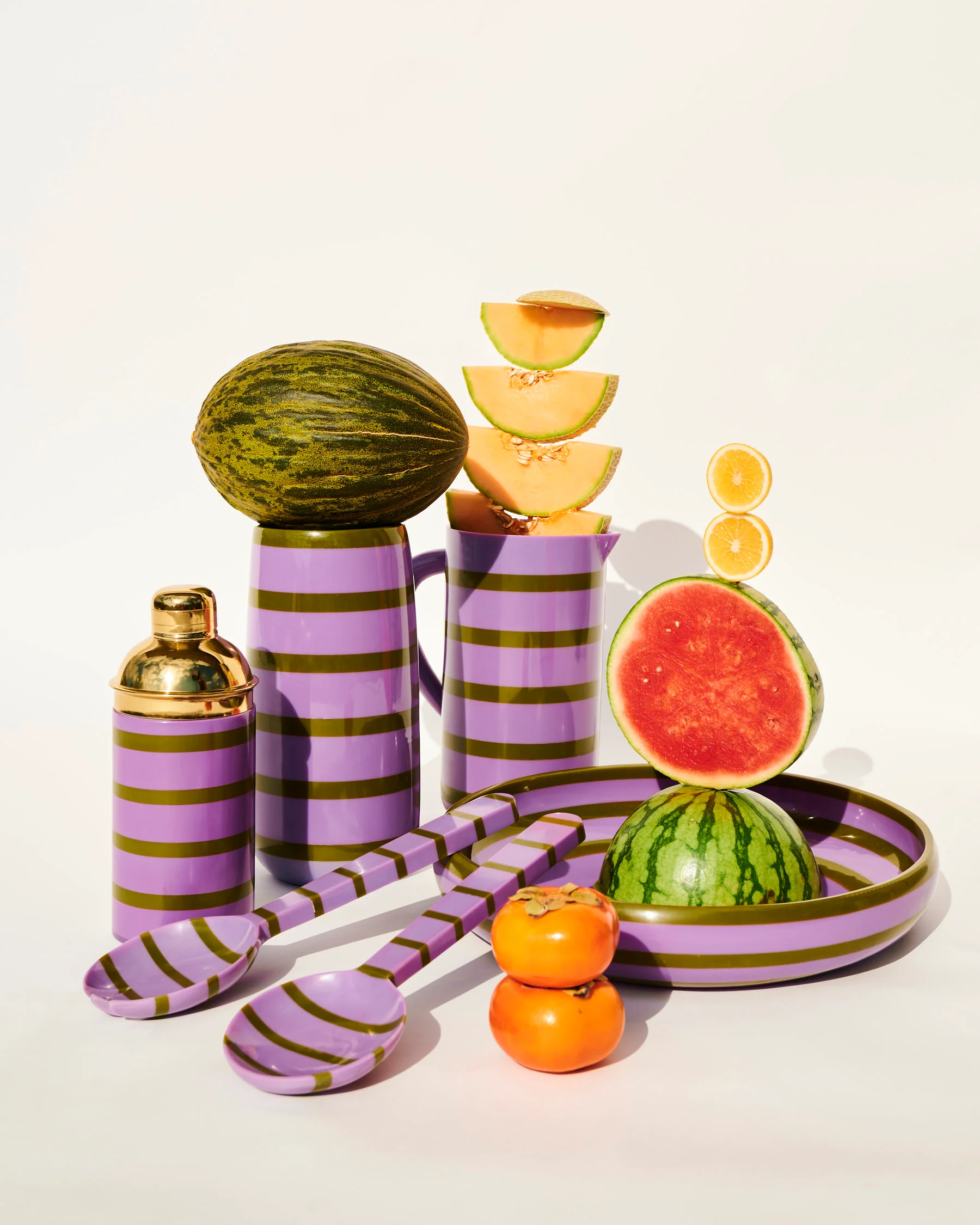 Wisteria Lane Stripe Resin Vase - Image 4