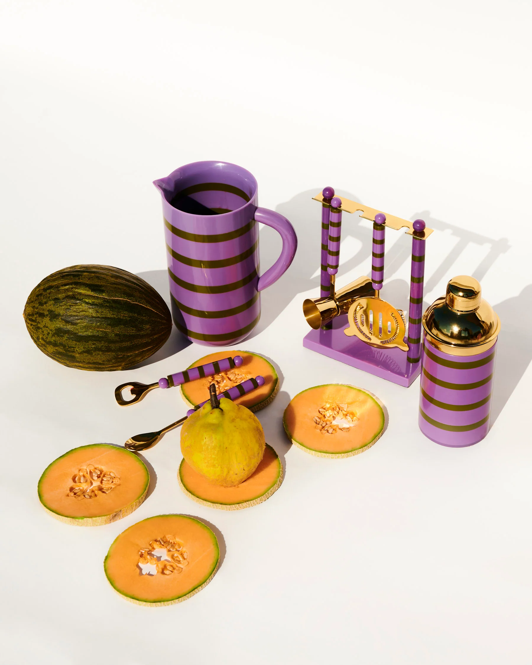 Wisteria Lane Stripe Resin Water Jug - Image 6