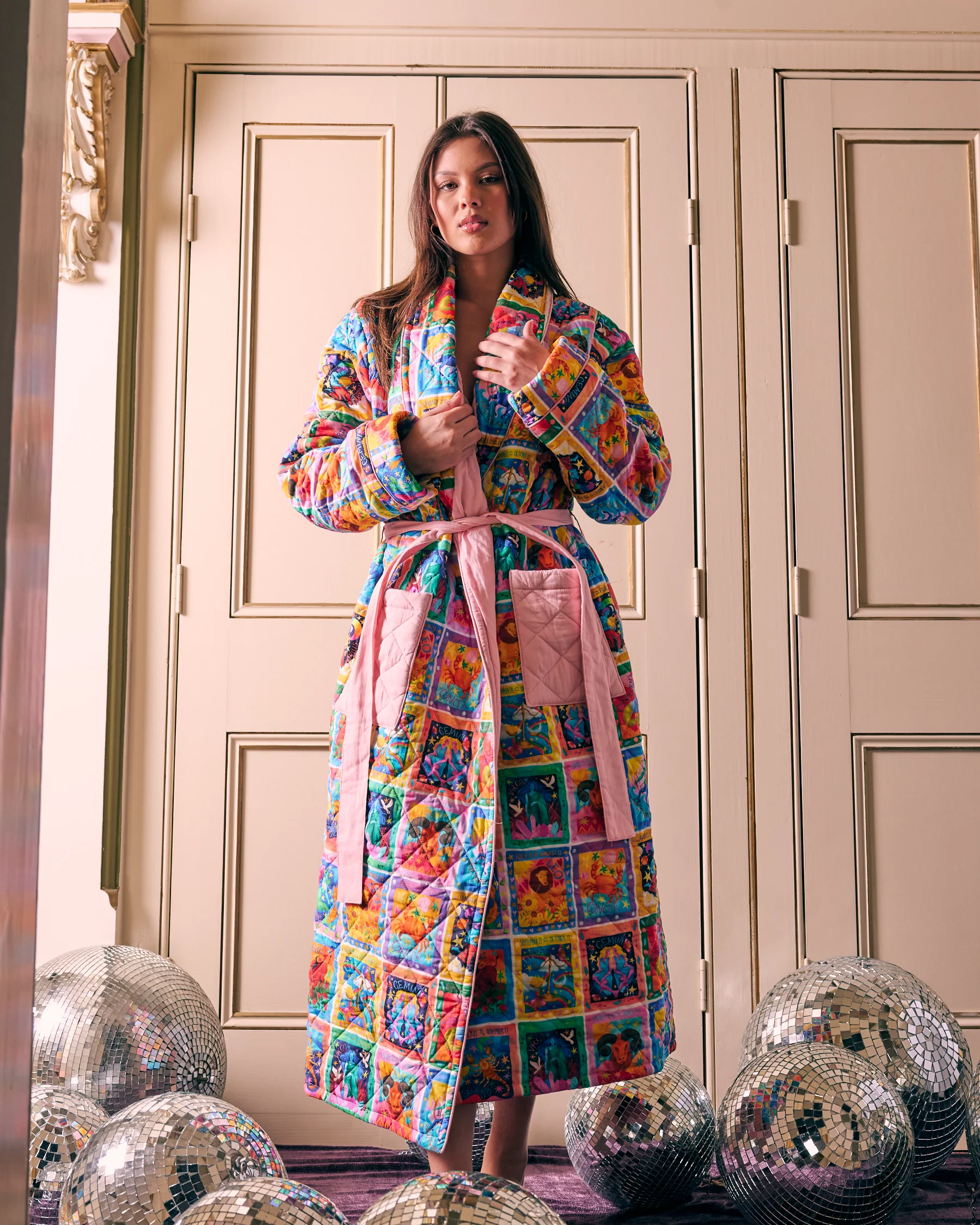 Zodiac Quilted Cotton Robe - Image 3