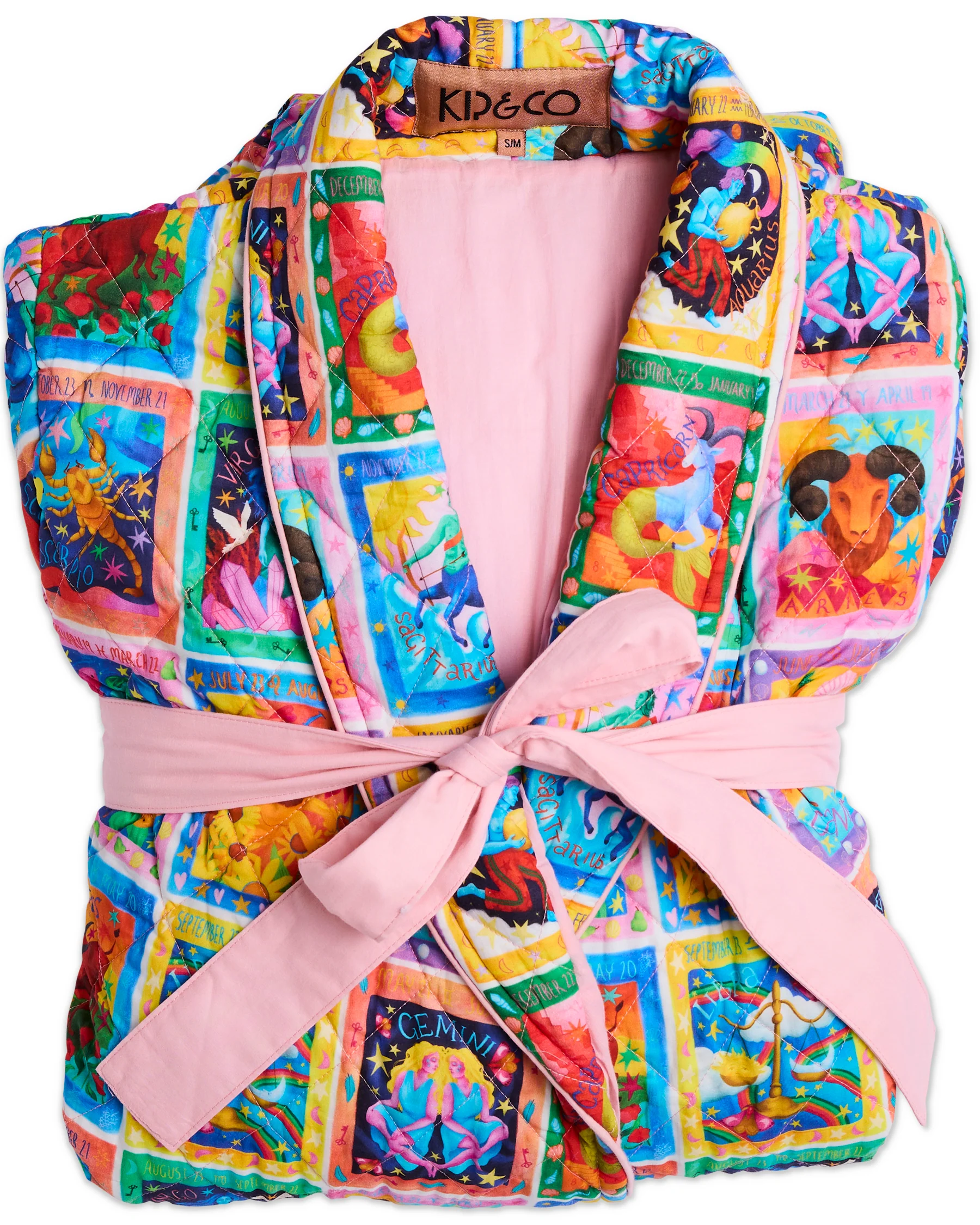 Zodiac Quilted Cotton Robe - Image 7