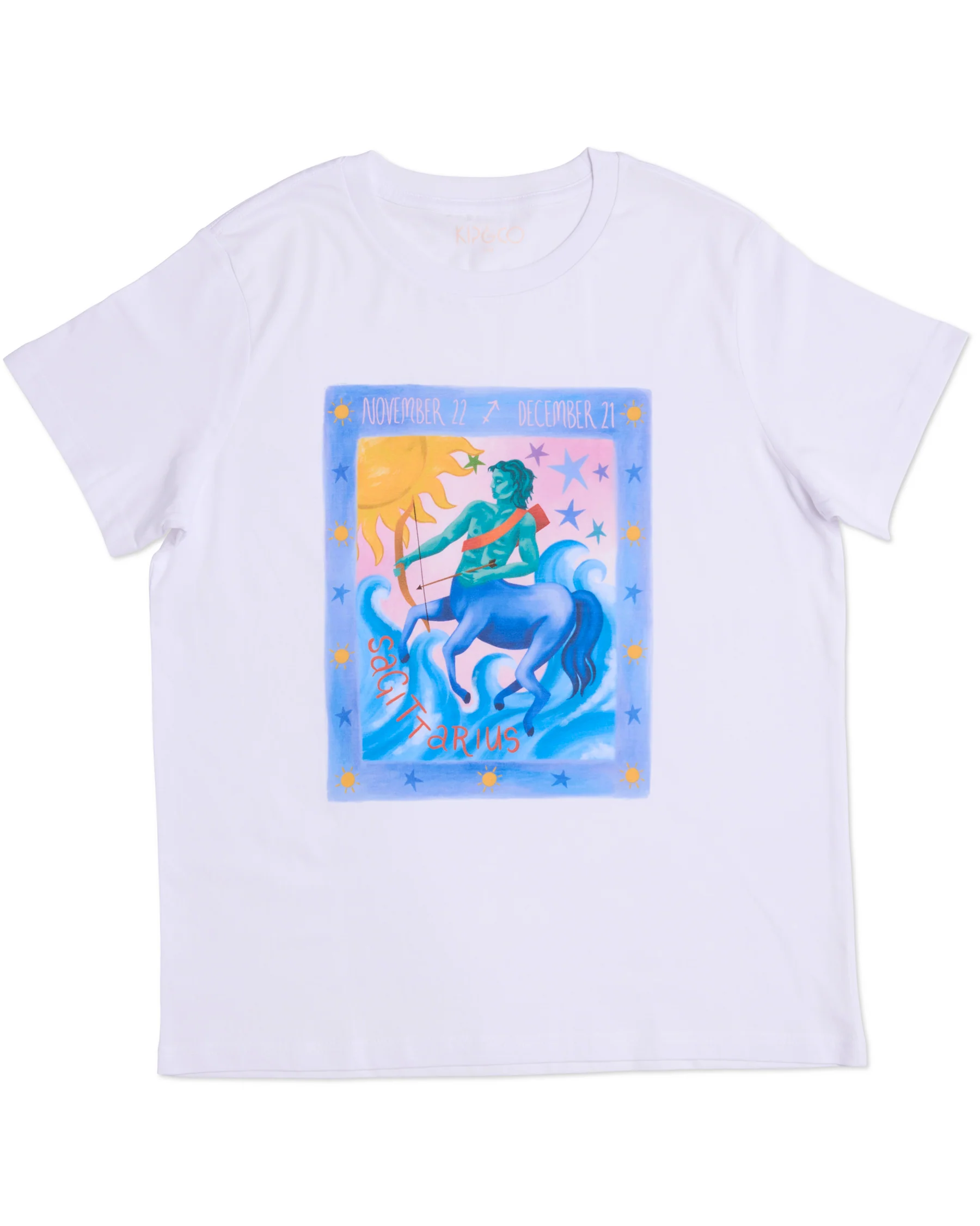 Zodiac Sagittarius Adult Organic Cotton T-shirt